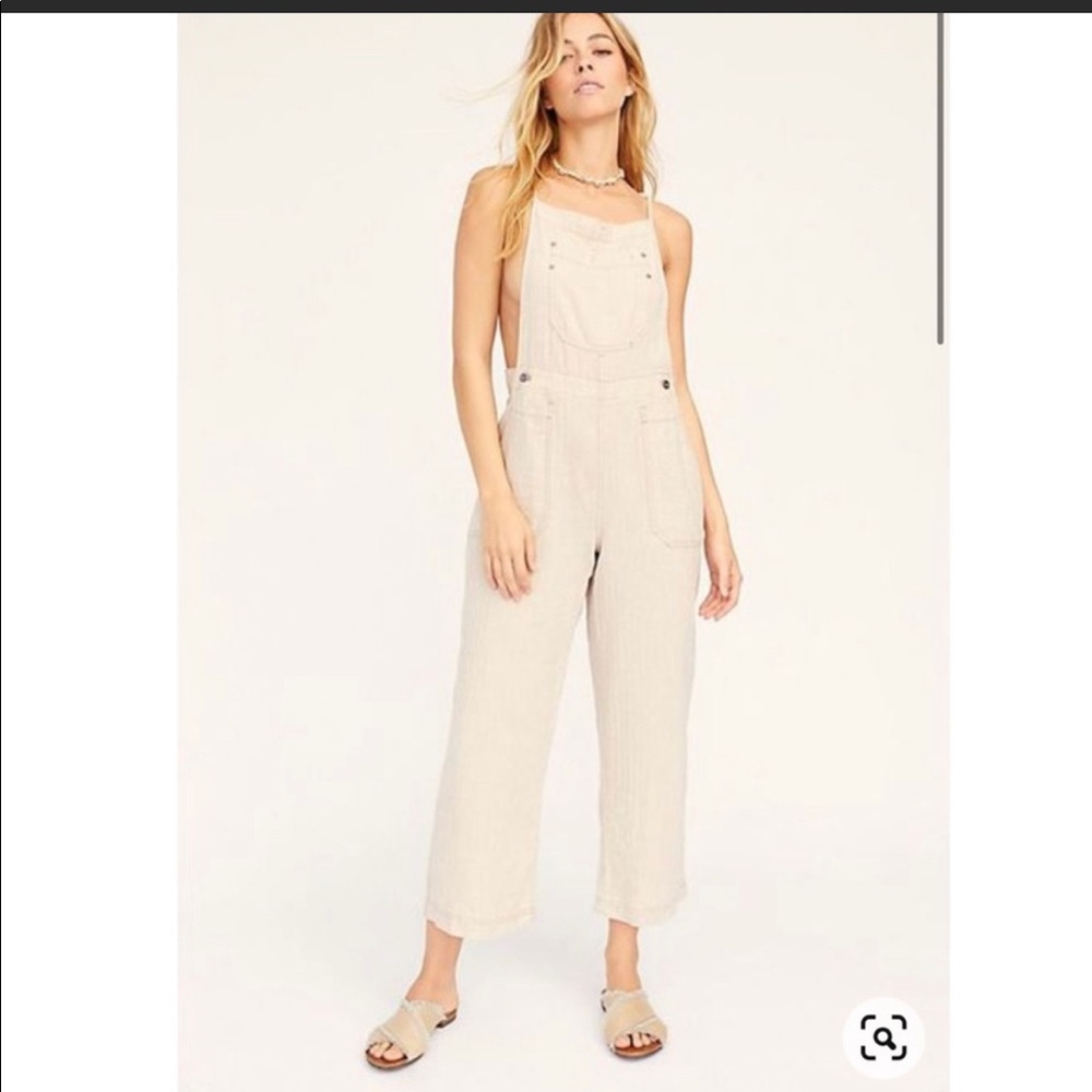 Free People Linen Overalls